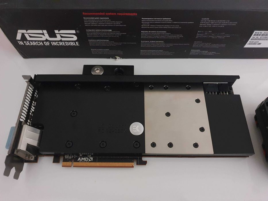 [UNIKAT] Asus R9 290 + Pełny blok wodny EKWB + Backplate + Reinforcer