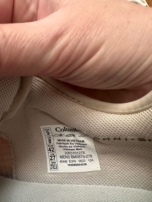Чоловічі кросівки Columbia Castback Pfg 42 27 см Бежеві: 3 600 грн