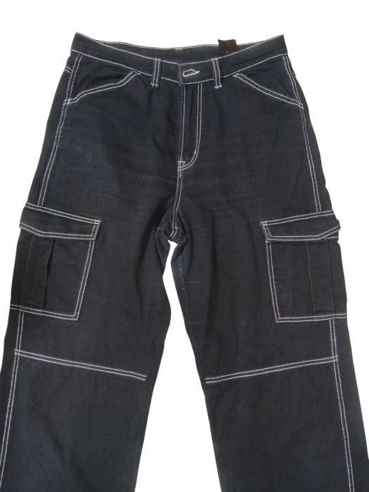 Широкі чорні штани карго М розмір 46-48 H&M Divided джинси