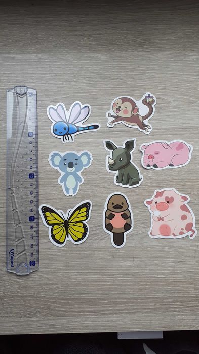 Stickers animais fofos criança