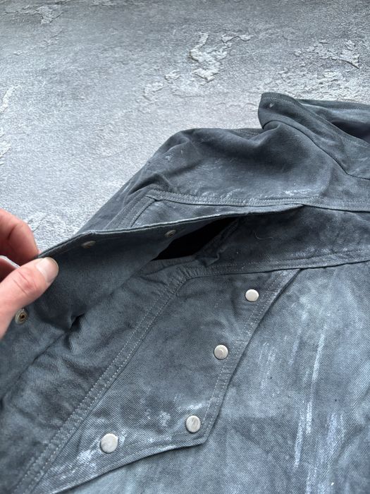 baggy textured faded denim jacket sk8 y2k opium vintage