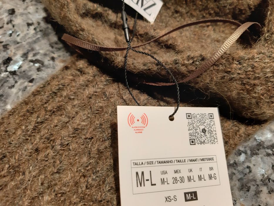 Sweter zielony dzianina oversize moro zieleń damski glamour wiosna tkm