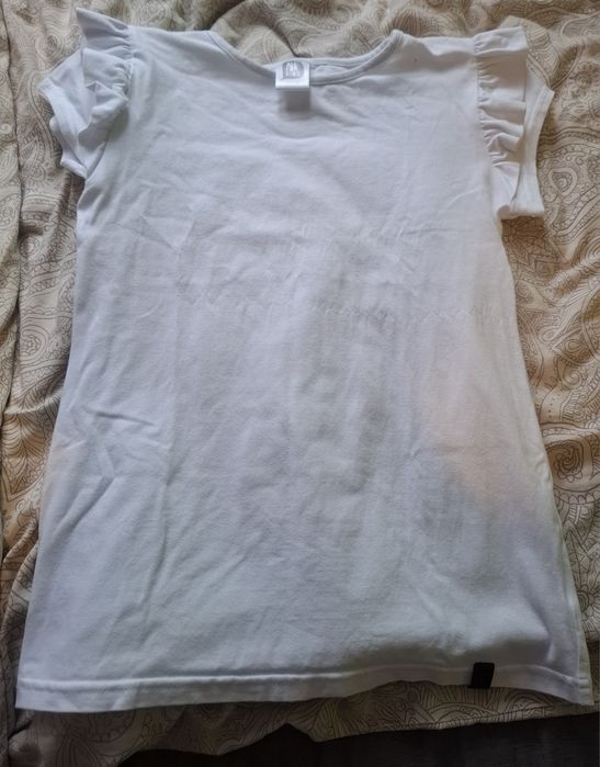 Biała koszulka dla dziewczynki 152/158