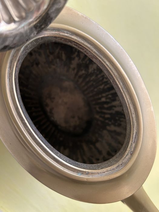 Вінтажний чайник Антикварний посріблений чайник