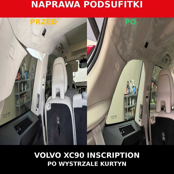Naprawa podsufitki Tarnów, regeneracja foteli po wystrzale