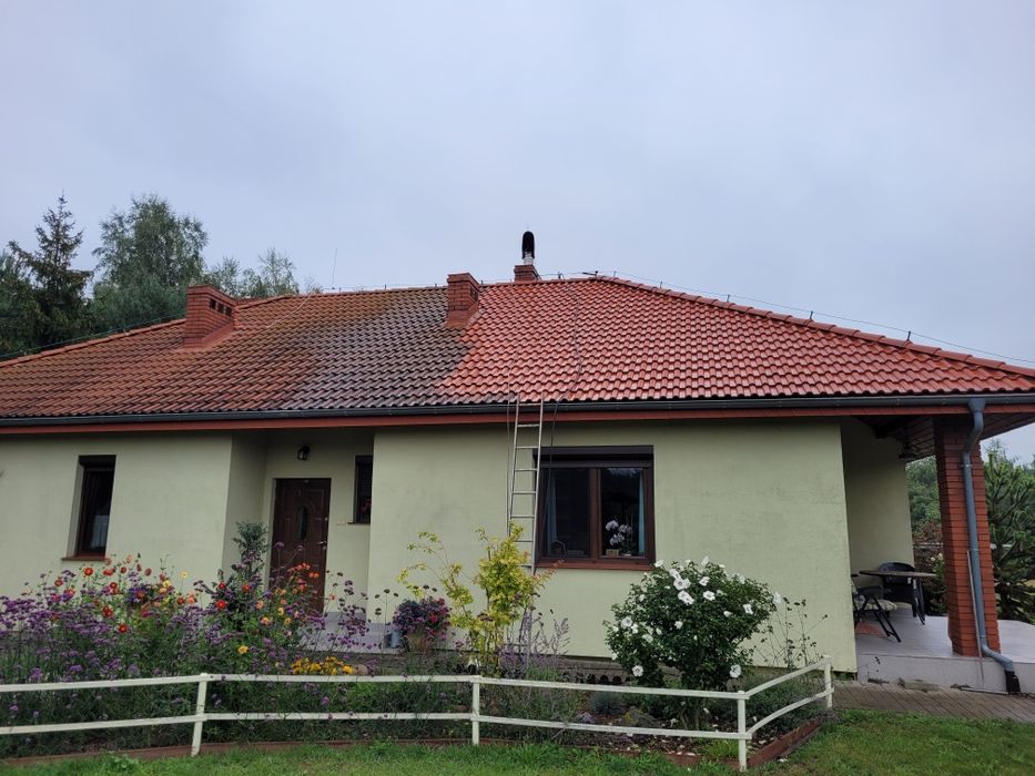 Mycie dachów, elewacji.