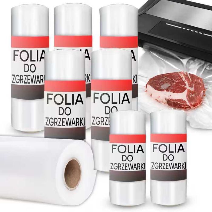 Zestaw folii do zgrzewarki 7 rolek mix wielkości