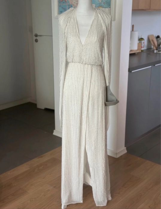 Samantha zdobiona suknia ślubna ASOS rozmiar S _YNJ