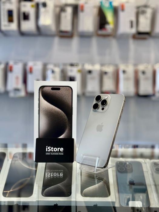 iPhone 15 PRO MAX • 256 GB • Natural Titanium • 87% bateria • GWARANCJA • raty