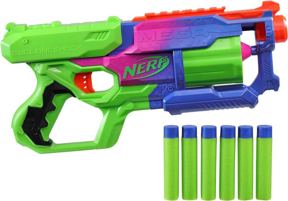 Бластер NERF Mega CycloneShock Cybershock еко упакування
