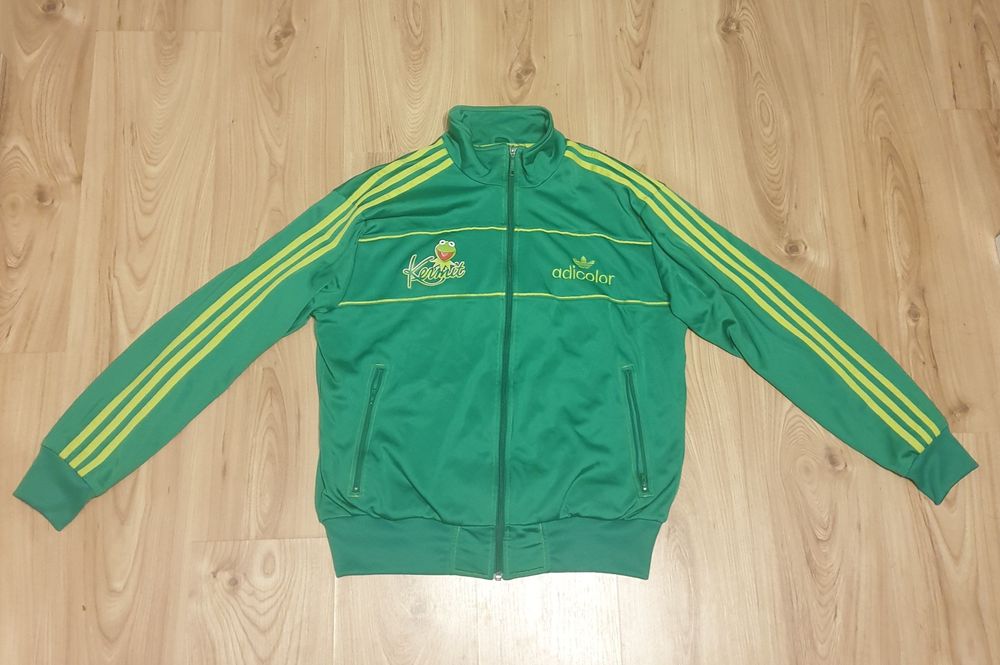 Oryginalna bluza L Adidas kermit  adicolor vintage unikat oldschool