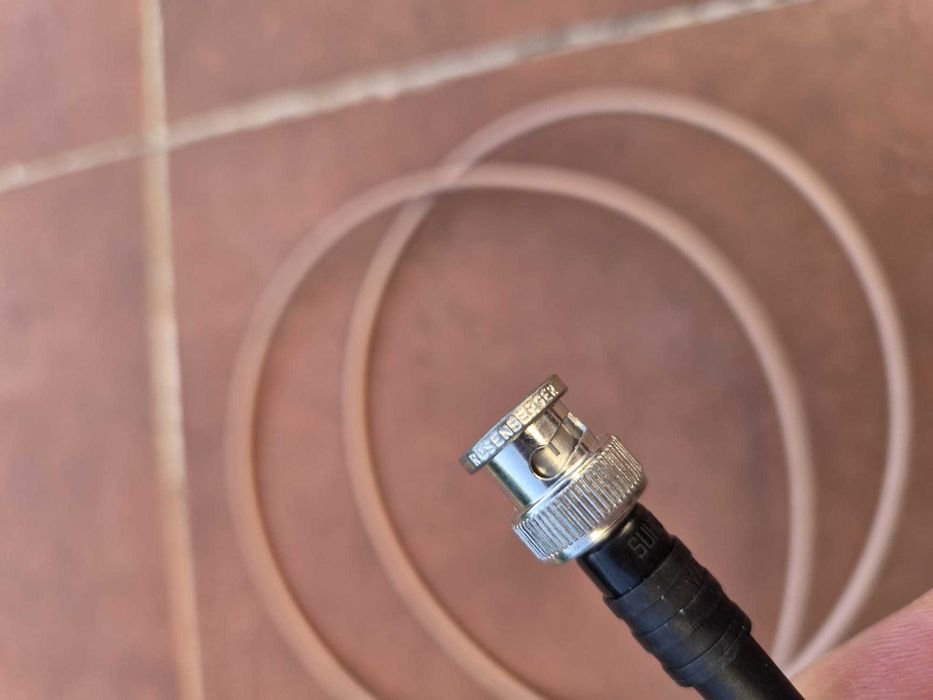 Kabel BNC 50 Ω Huber+Suhner RG400/U + Rosenberger – 2 m – zegar 10 MHz