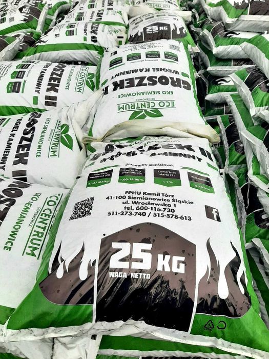 POLSKI Węgiel Groszek Kostka Orzech  Pellet Brykiet  Opał luz workowany
