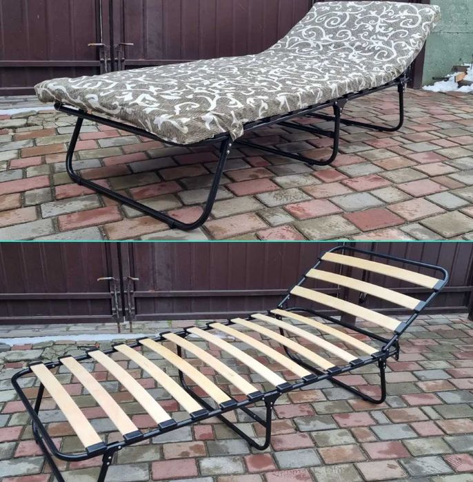 Розкладне ліжко розкладачка раскладушка раскладная кровать с матрасом