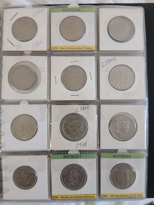 Lote de moedas  Portuguesas