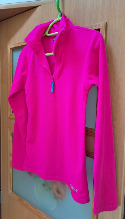 Różowa welurowa bluza dziewczęca , rozmiar 158 cm