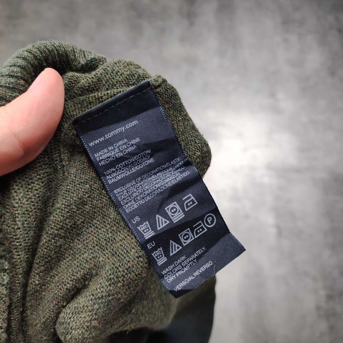 MĘSKI PREMIUM Sweter Kołnierzyk V Bawełna Tommy Hilfiger Elegancki
