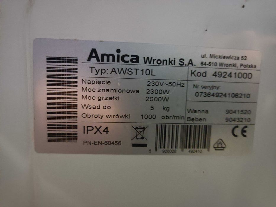 Sprzedam pralkę uszkodzona