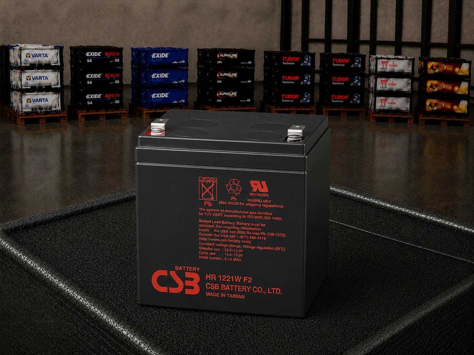 Акумулятор батарея CSB HR1221W F2, 12 В, 5,1 Аг, 8595669500289