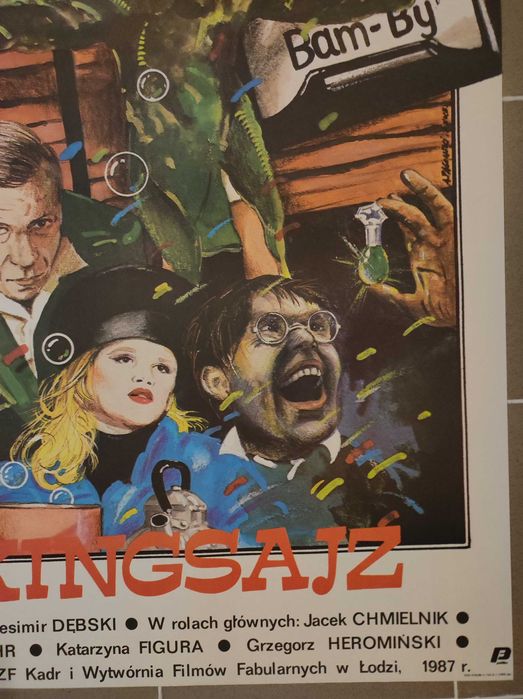 Plakat do cenionego polskiego filmu King Size Pągowski 1987r. oryginał