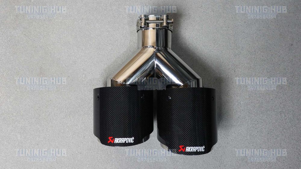 насадки на вихлопні труби Akrapovic глушник карбон BMW Audi Mercedes