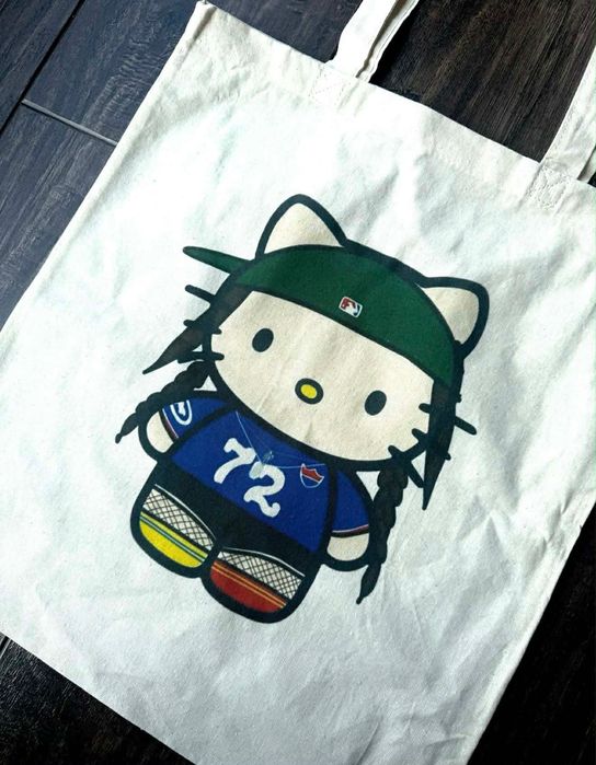 Torba bawełniana torebka tote bag bawełna hello kitty billie eilish