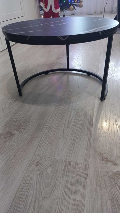 Stolik kawowy - czarny marmurek