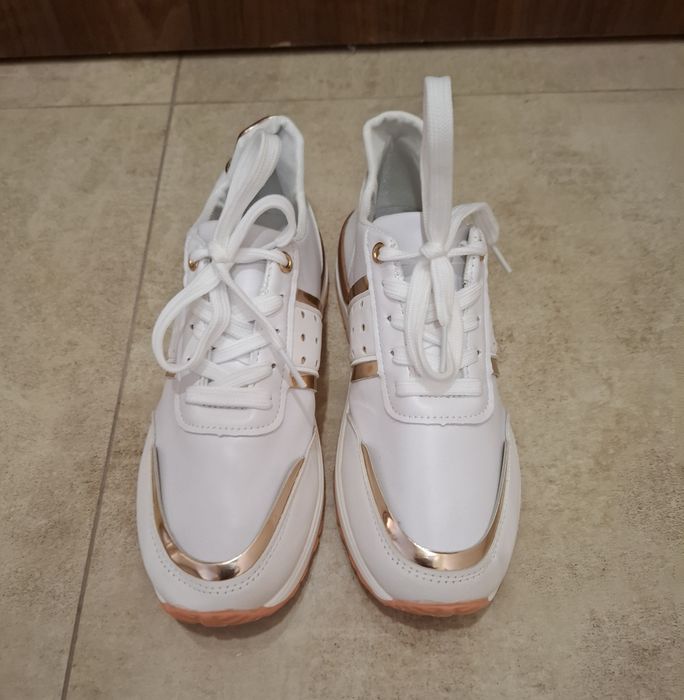 białe sportowe sneakersy damskie rozm.36