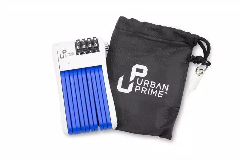 Cadeado com Código Dobrável Urban Prime - Azul e Branco
