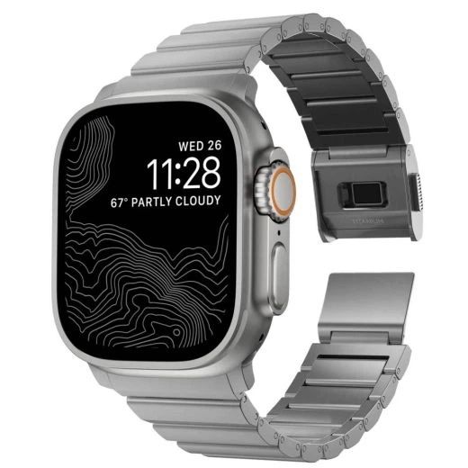 Титановий ремінець Nomad Titanium Band V2 Natural для Apple Watch 49мм | 46мм | 45мм | 44мм (NM014858858)