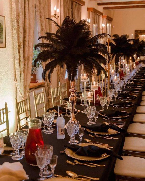 Czarne pióra strusie wynajem