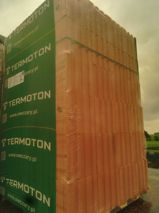 Pustak Ceramiczny na klej Termoton P+W25 "S" cena z dostawą typ Porotherm Tłuszcz + okolice Pianoklej GRATIS