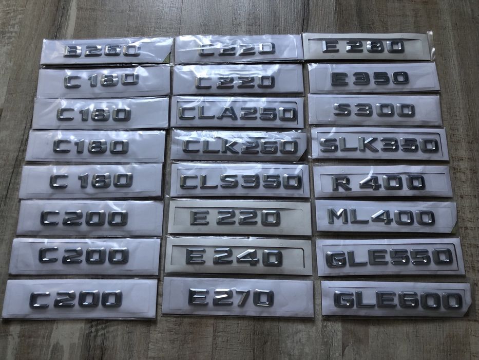 Шильдик Напис Багажника Эмблема Mercedes, VW, Audi, BMW