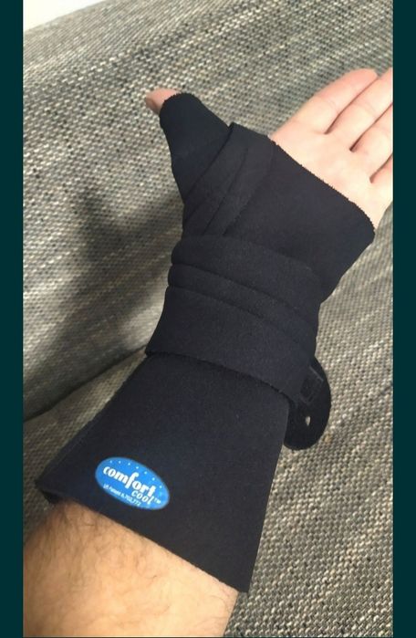 Шина, бандаж на запястя, ортез Comfort Cool Wrist Thumb Splint. Роз.XL