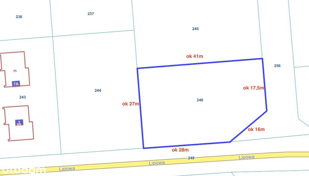 Lubkowo, ul. Lipowa-działka nad jeziorem, około 8km od Dębek!!!
