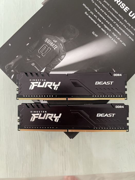 Memória RAM kingston Fury Beast 16G (2x8) DDR4 3200Mhz -  KF432C16BBK2/16
