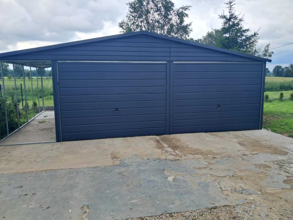 Garaż blaszany wiata. Wzmocniony PROFILAMI Producent SZYBKA REALIZACJA