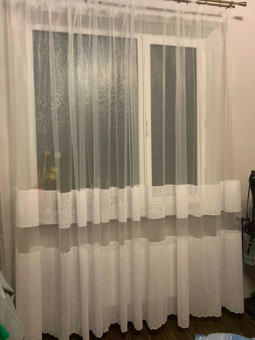 Тюль фатін, ширина 5 м, висота 2,9 м