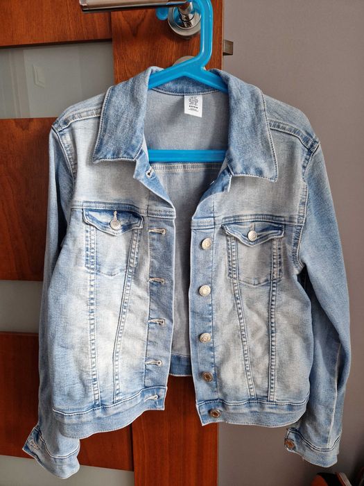 Kurtka jeansowa dziewczęca H&M r 140