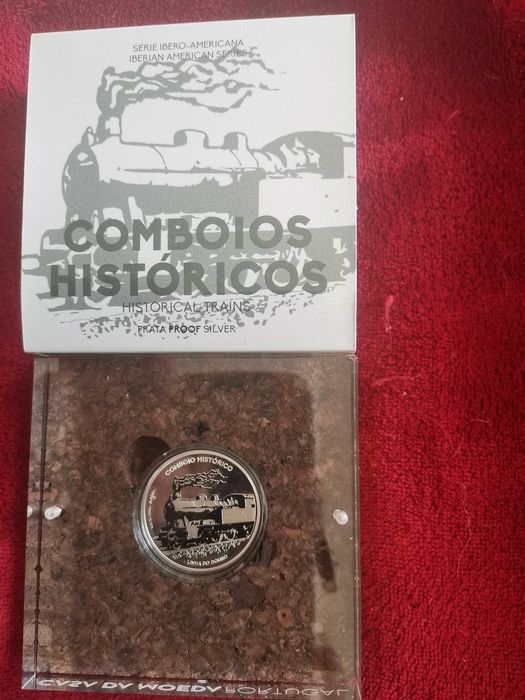 Moeda 7,5€ prata proof - comboio do Douro
