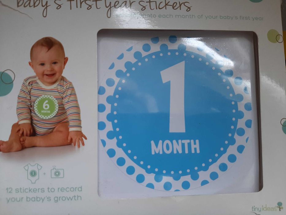 Наклейки для фотосъёмки малыша от  1 месяца 12 месяцев