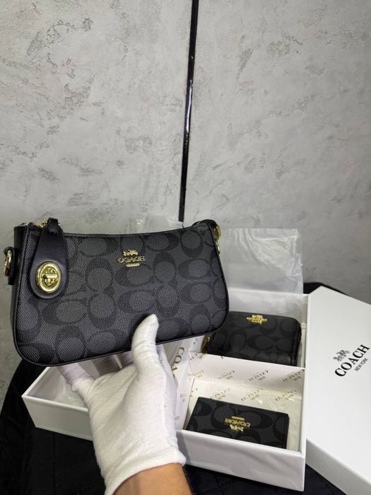 Zestaw coach nowy idealny na prezent portfel torebka cardholder