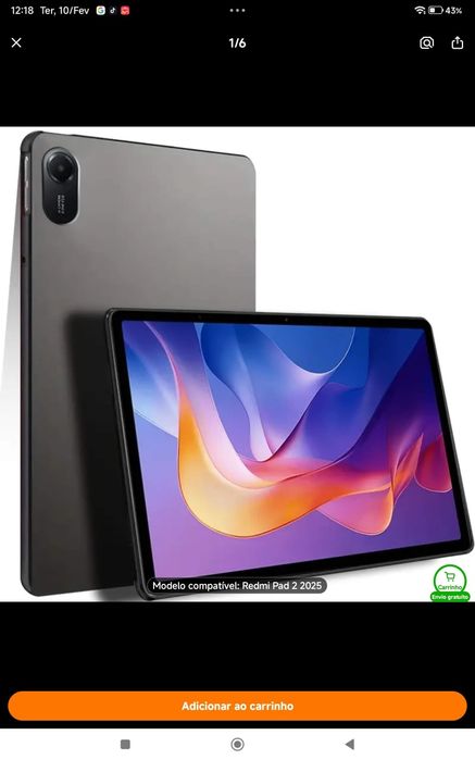 Capa tablet + Película Redmi Pad 2 de 2025