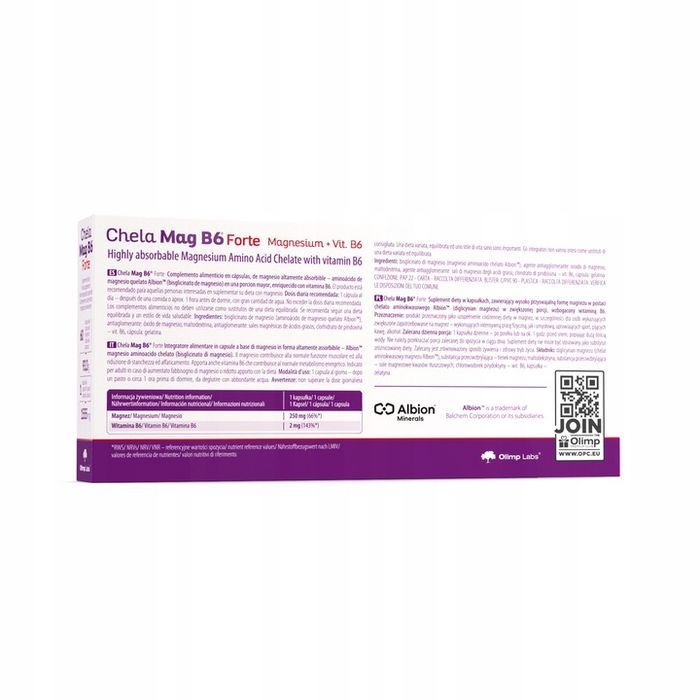 olimp chela-mag b6 forte 60kaps minerały magnez witamina b6 zdrowie stress