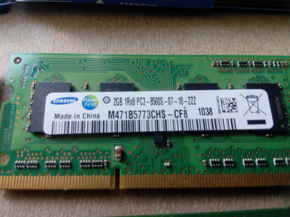 DDR3 2GB 1.5V 1Rx8 / 2Rx8 800mHz SO-DIMM, Samsung, ADATA Micron- 1GB