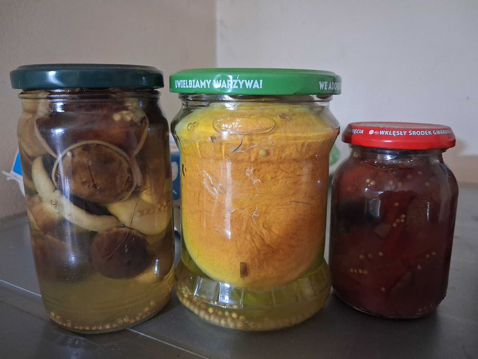 Grzyby marynowane w occie lub curry