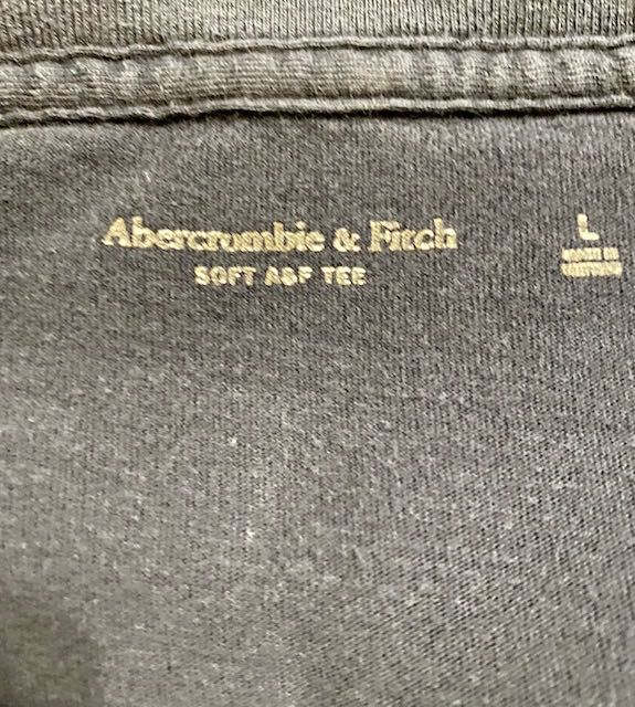 Koszulka męska Abercrombie & Fitch - rozmiar L, bawełna, granatowa