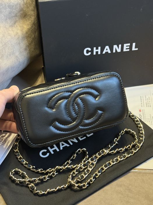 Жіноча Сумка Chanel lambskin шкіряна бочонок (оплата при отримані)