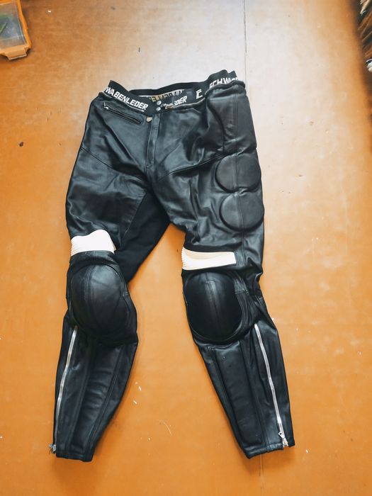 Шкіряні мото штани байкерські мотоциклетні