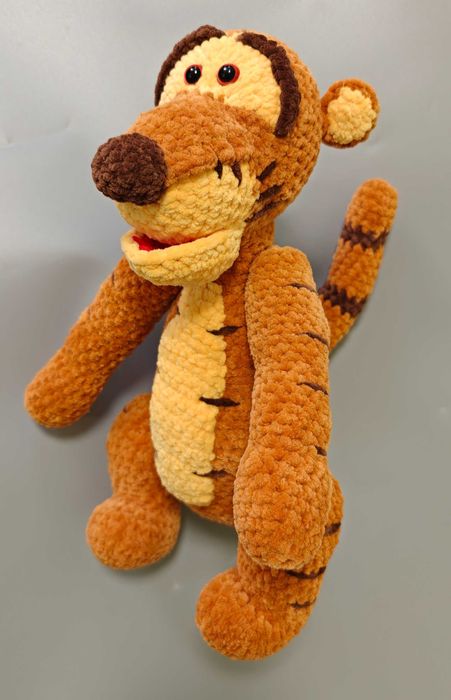 Тигр  іграшка м'яка в'язана мультперсонаж   ручна робота  Handmade